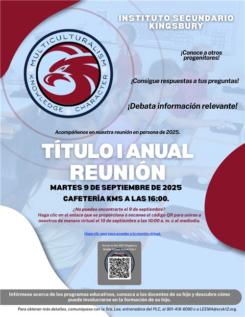 Annual Title I Meeting Flyer - Spanish